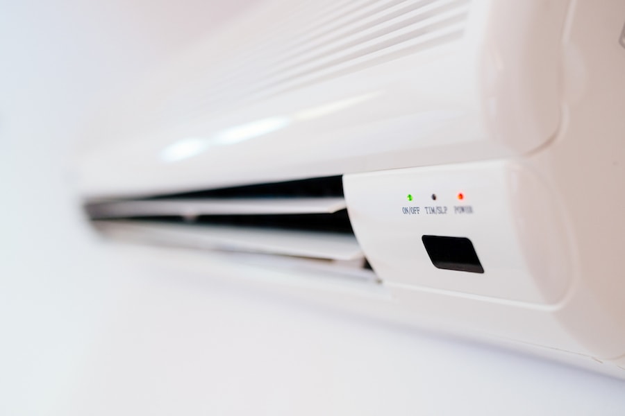 Close up of a ductless unit.