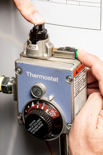 Gas Water Heater pilot goes out if temperature set above warm