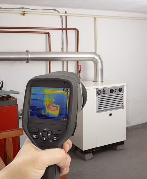 Service Check of Gas Furnace with Thermal Camera. 5 reasons to schedule a fall furnace clean and check.