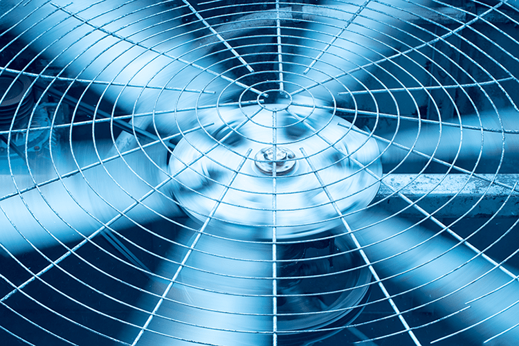 Blog Title: What Is the Difference Between Single-Stage and Variable-Speed ACs? Photo: AC Unit Fan