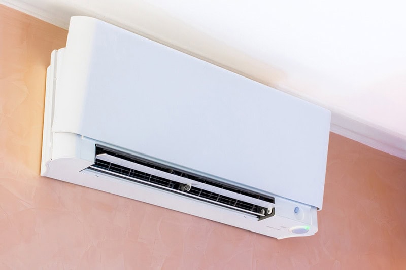 air conditioner on a wall inside a Weiser